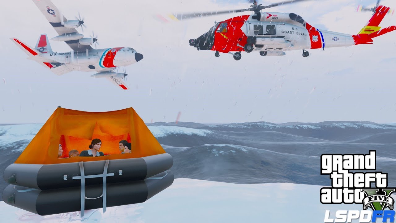 Sinking Ship Coast Guard Rescue In GTA 5