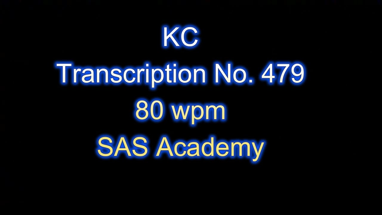 Trans. 479 / 80 wpm / kc