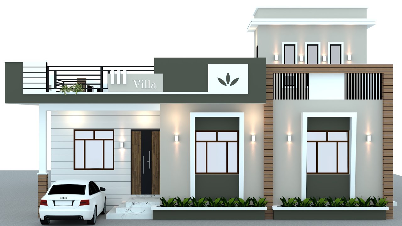 Проект дома 40x51 с 6 спальнями и парковкой, Gopal Architecture.