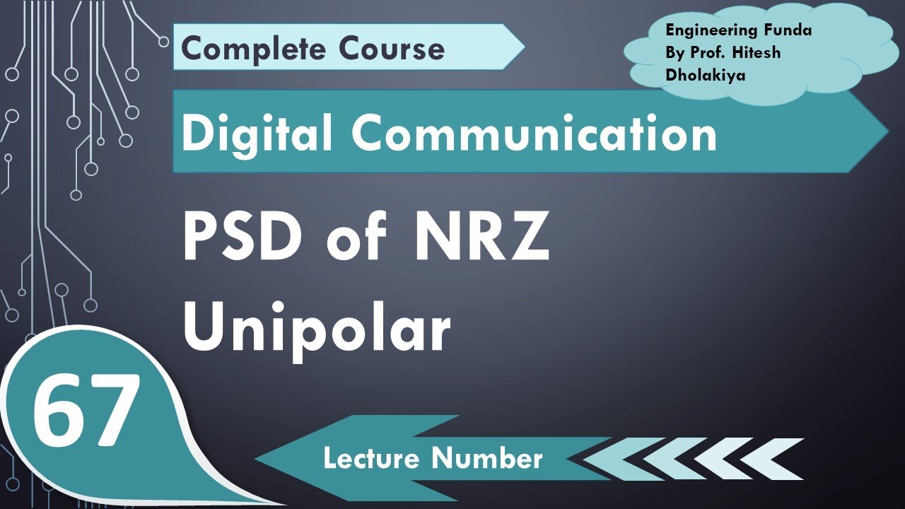 PSD of NRZ Unipolar Line Coding Scheme in Digital Communication by Engineering Funda
