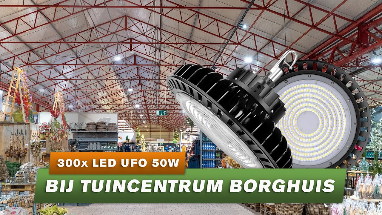 300x LED UFO bij Tuincentrum Borghuis Deurningen | Ledhandel24.nl
