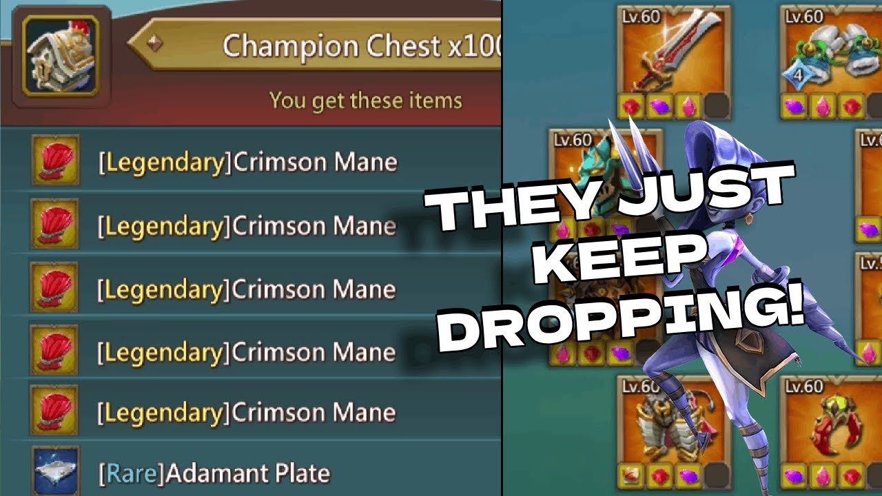 8500 Champ Chest Opening! 1 In 18000 Drop Achieved! Lords mobile!