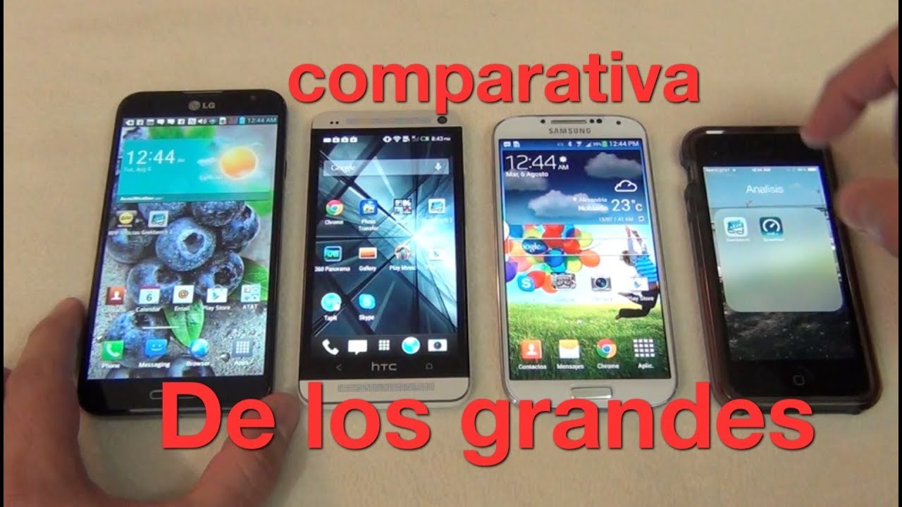 Comparativa, LG Optimus G Pro, Galaxy S4, HTC One, iPhone 5