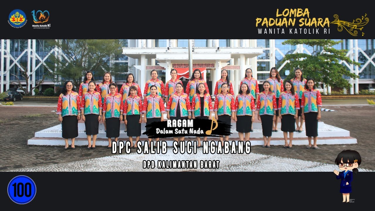WKRIRagamDalamSatuNada_Seabad Wanita Katolik RI_100_DPC Salib Suci Ngabang