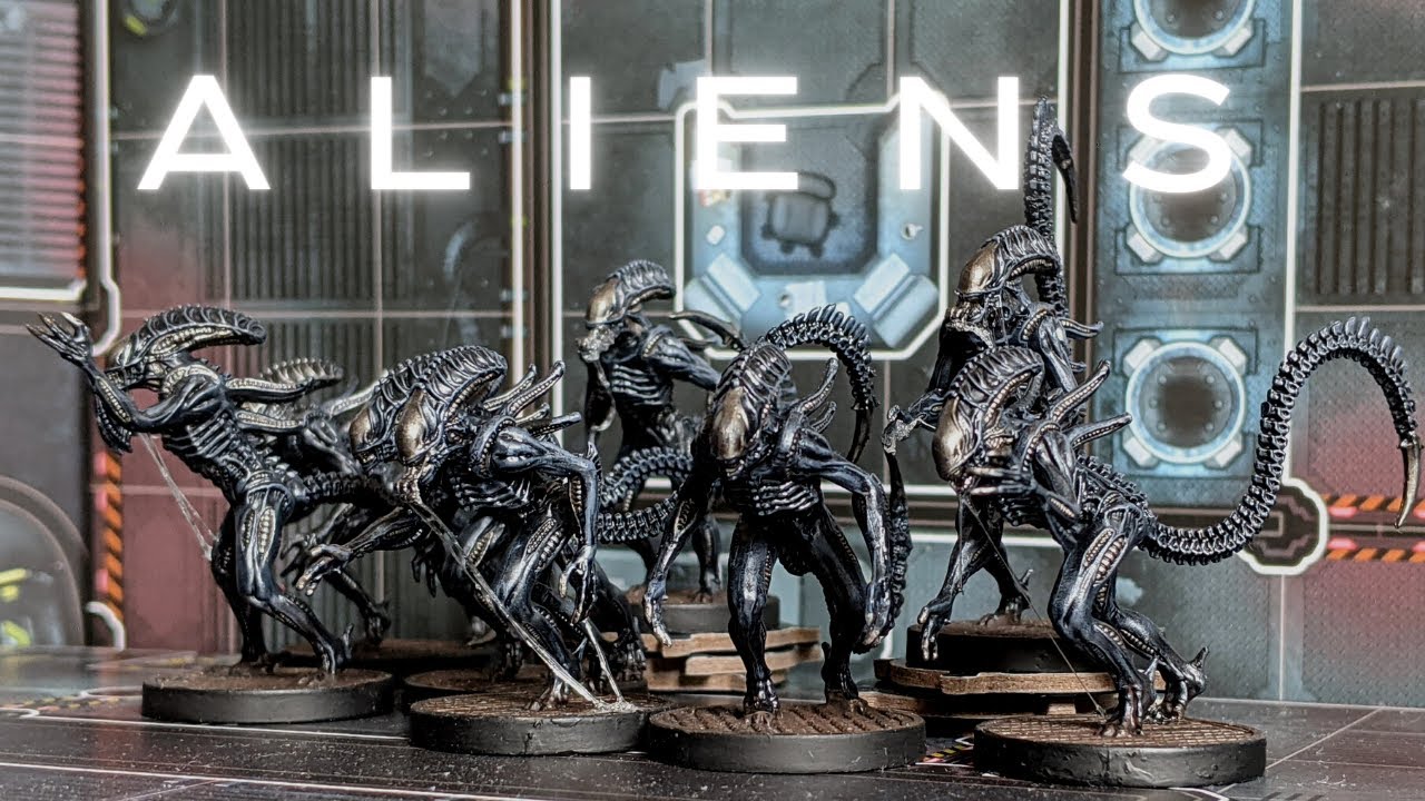 XENOS - Painting Xenomorphs from Aliens Another Glorious Day in the Corps ( + UHU drool for minis)