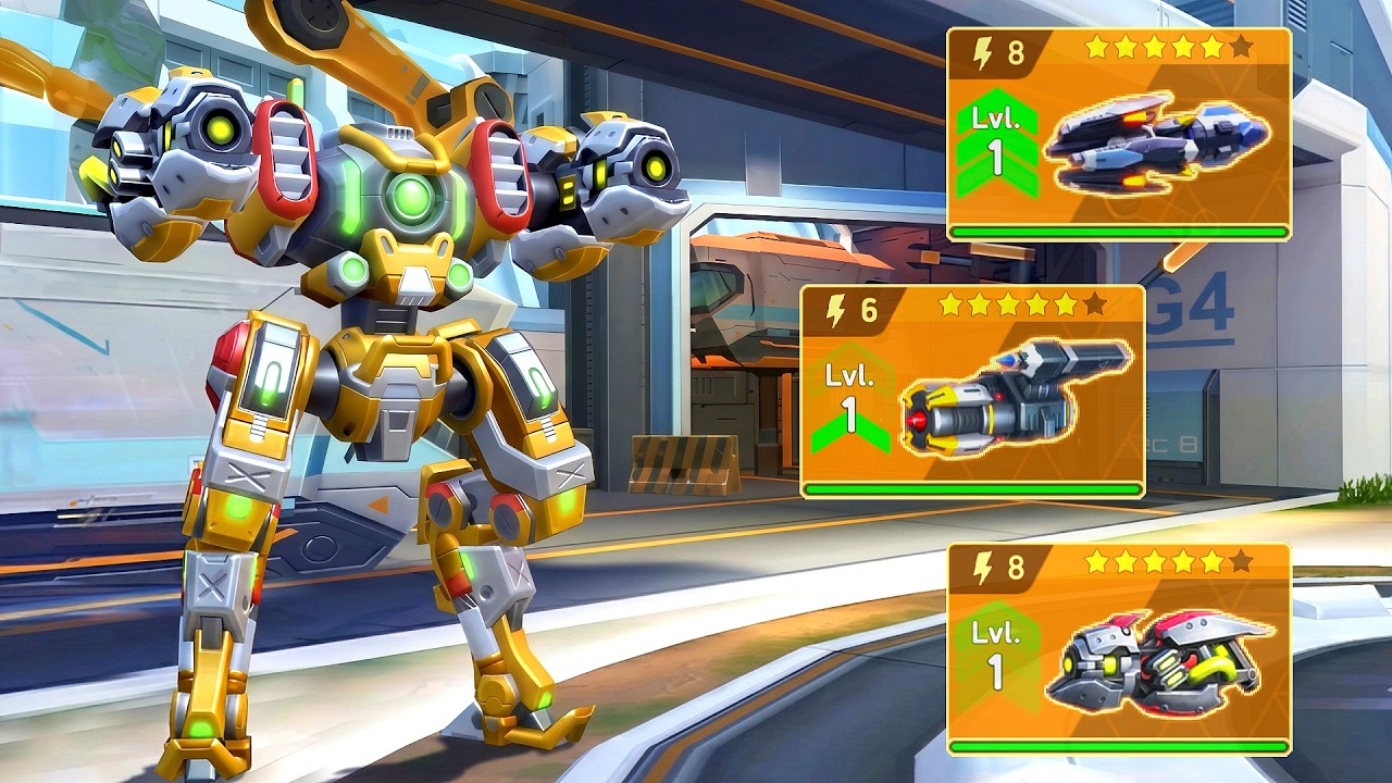 Redeemer with Podgun 8, Gemini 6, Berserker 8 - Mech Arena