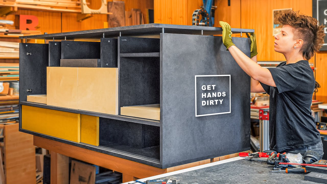 Multifunctional Media Console - Part 1 // Tiny Apartment Build Ep.21