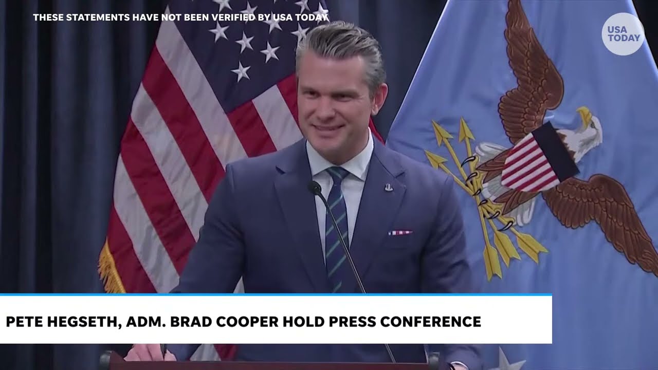 Full Pete Hegseth press conference at Pentagon gives Iran war updates amid submarine torpedo strikes