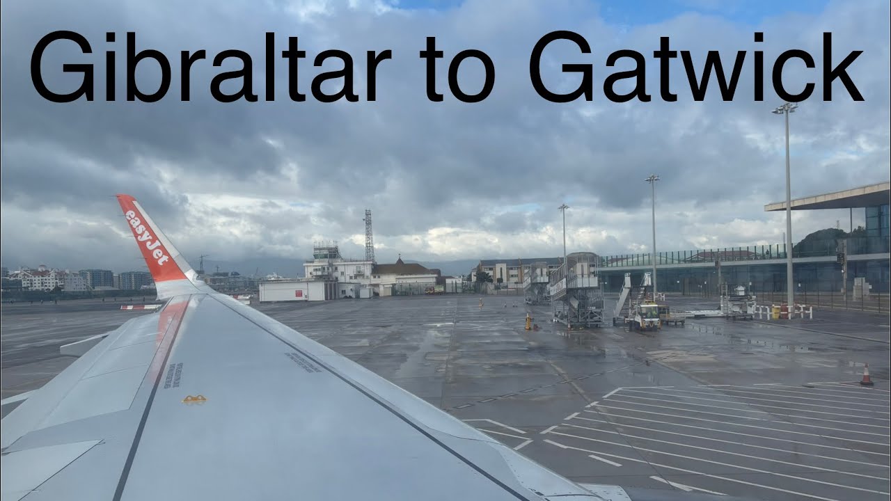 EasyJet A320 из Гибралтара в Гатвик. Взлёт с ВПП 27, чтобы увидеть скалу, когда мы вылезаем с мес...
