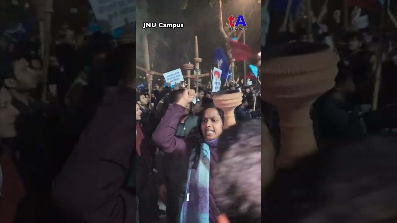 UGC एक्ट के समर्थन में JNU में आधी रात को बड़ा आंदोलन