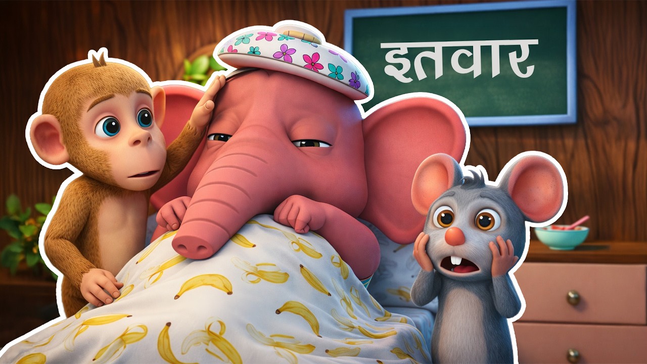 हाथी को बुखार है | Hathi Ko Bukhar Hai | Kids Rhymes | Hindi Rhymes | Hindi Kids Poem | Kids Cartoon