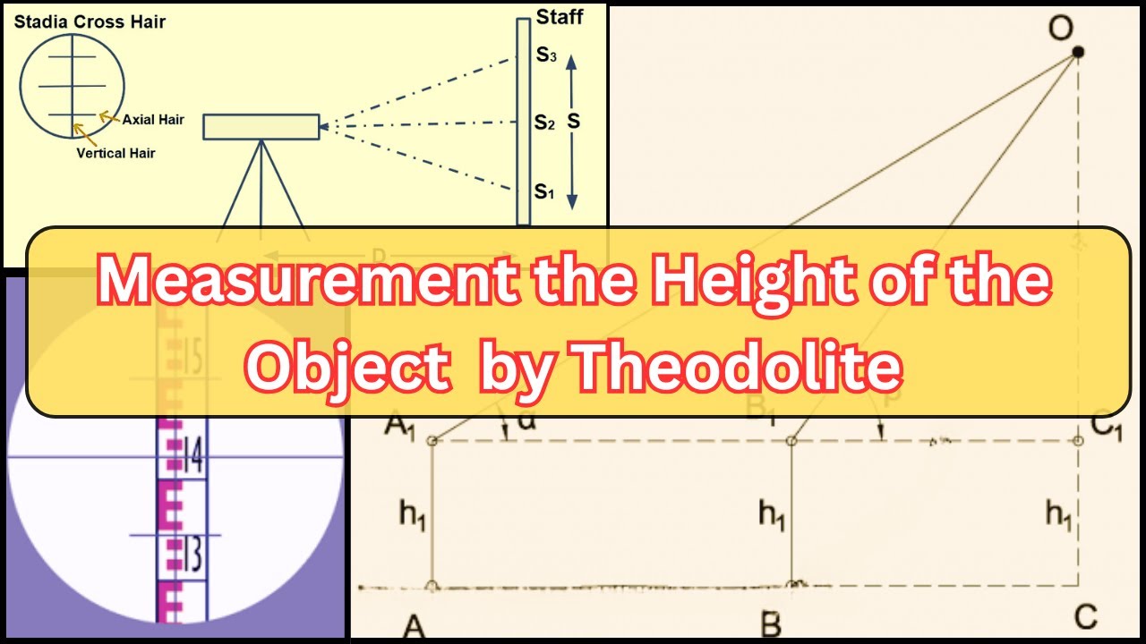 Measurement of Object Height by Theodolite in Base Accessible & Base Inaccessible Method