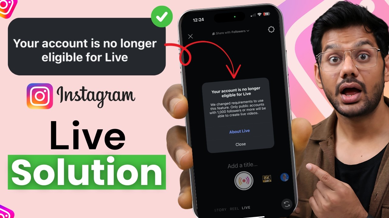 Your account is no longer eligible for live | Instagram Live | Instagram par live nahi chal raha hai