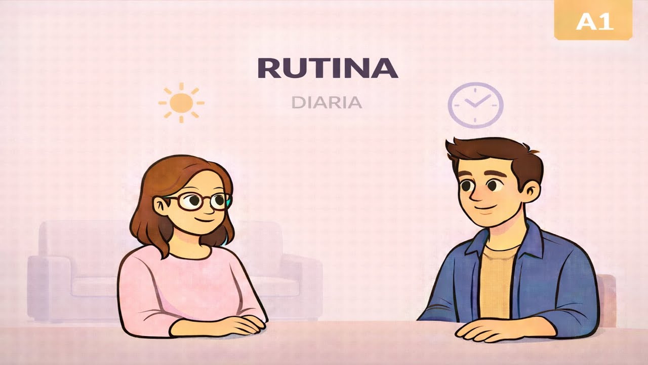 La rutina diaria y un día normal | Español fácil A1 | Práctica de escucha