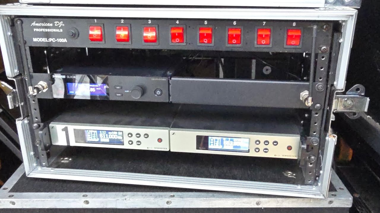 Rack para microfonos inalambricos Shure & Sennheiser