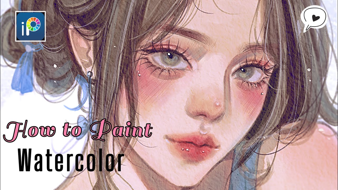 Watercolor Portrait in ibisPaintx || Step by step tutorial🎨 #ibispaintx