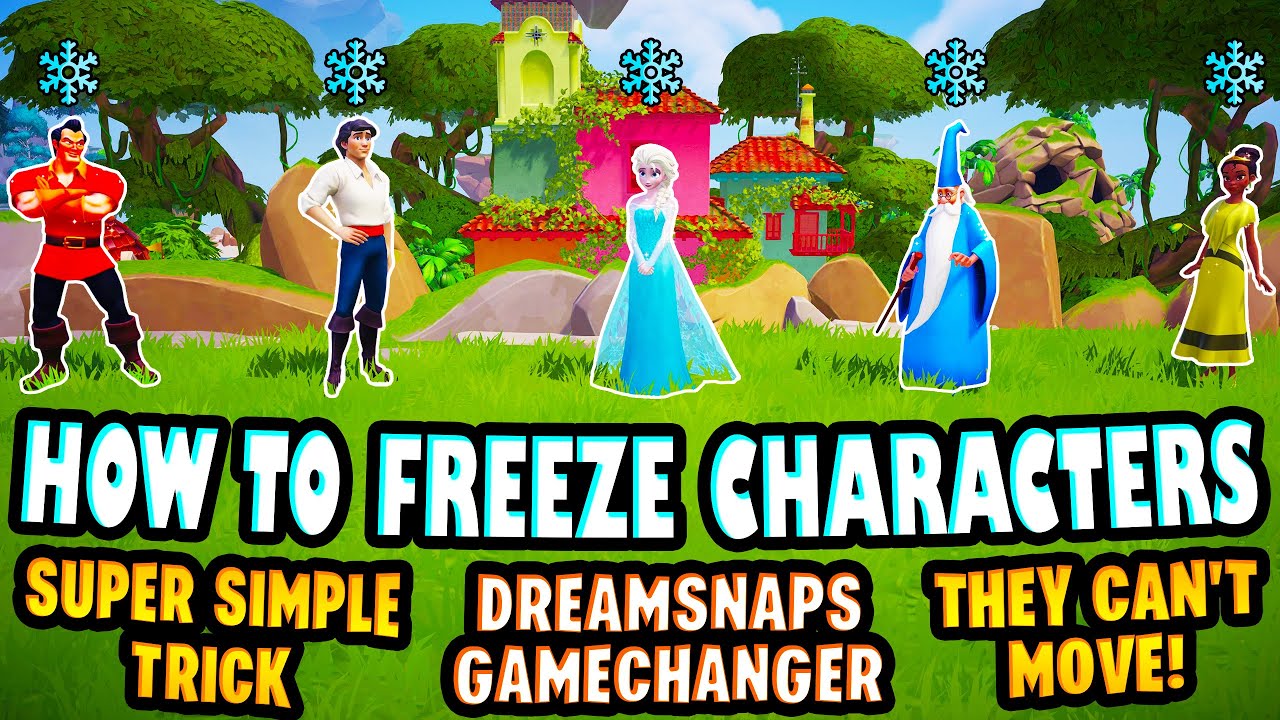How to FREEZE Characters In Place for Dreamsnaps in Disney Dreamlight Valley. Super SIMPLE Trick!