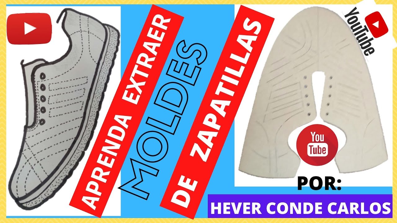 APRENDA EXTRAER MOLDES DE ZAPATILLAS URBANAS :) PARTE 1
