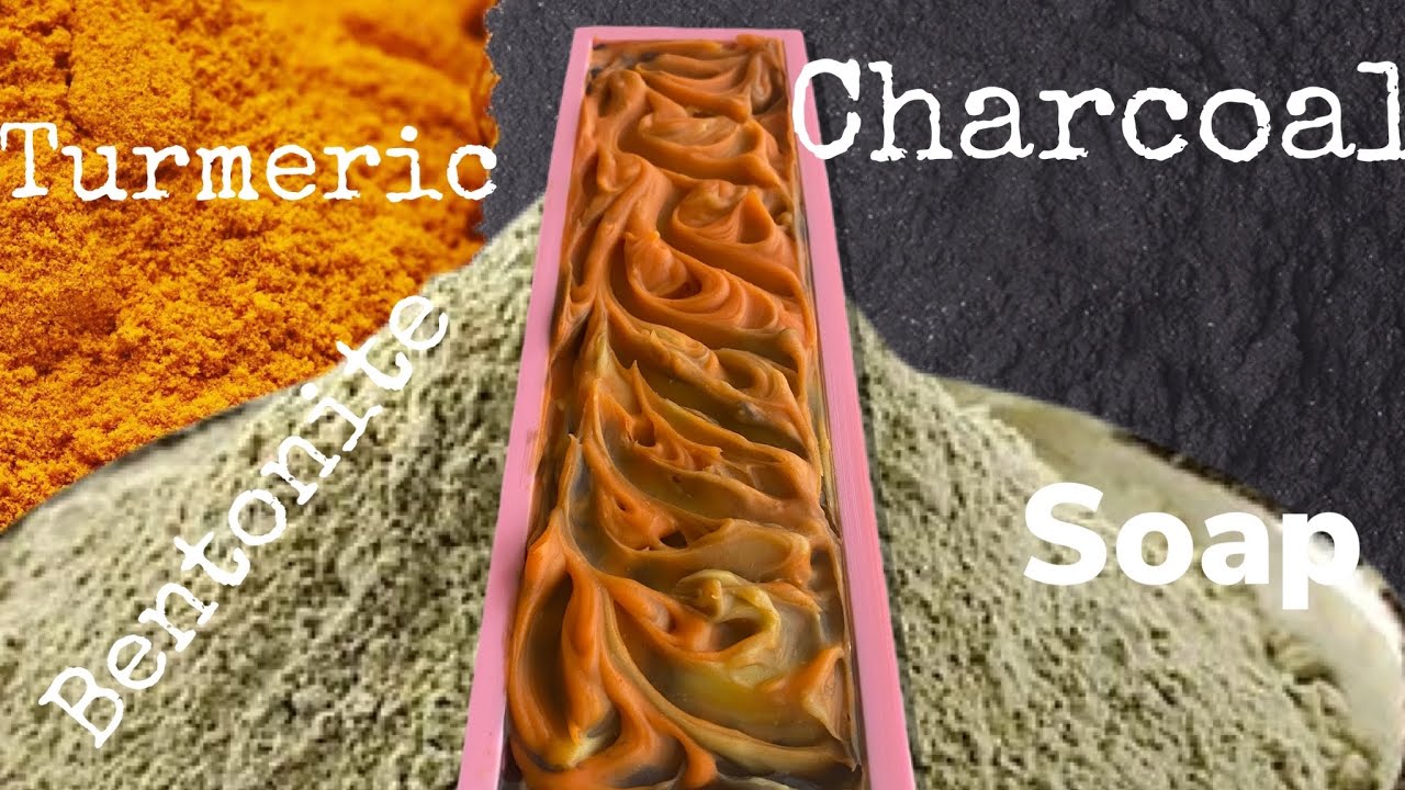 Making of Bentonite, Charcoal & Turmeric soap.