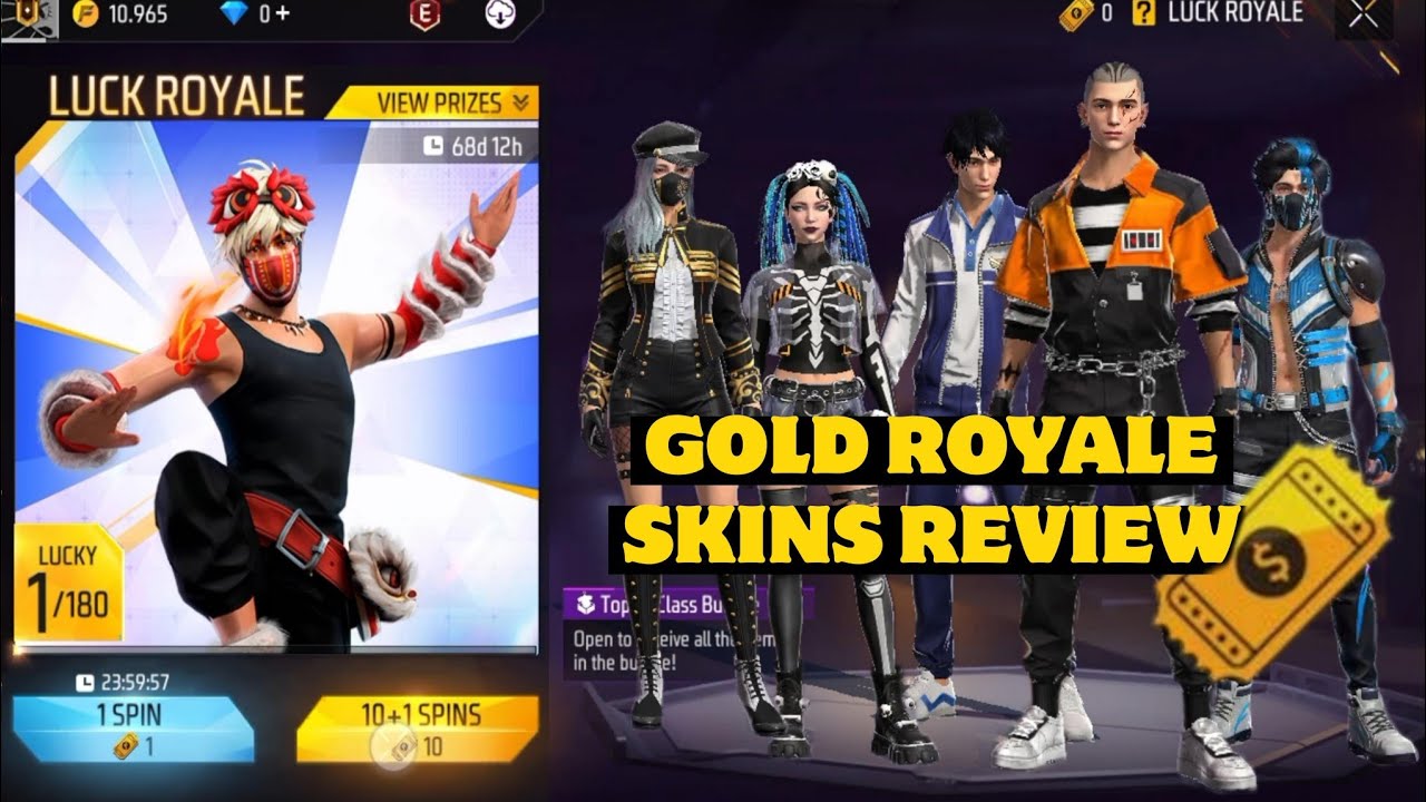 New Gold Royale Review - After OB49 Update Gold Royale Skins on All Servers - Ouro Royale FF 2025