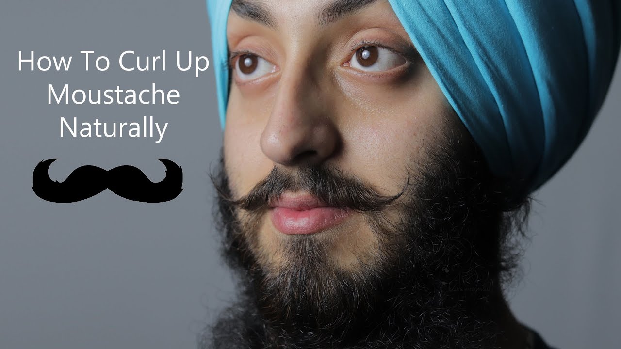 Handlebar Moustache With Natural Curls | Young Men's Fashion
