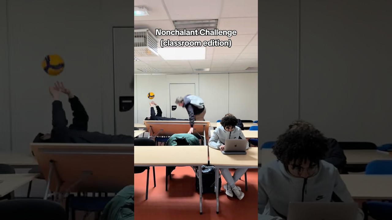 nonchalant challenge classroom edition 📔 #nonchalant #challenge #classroom #humour #fail