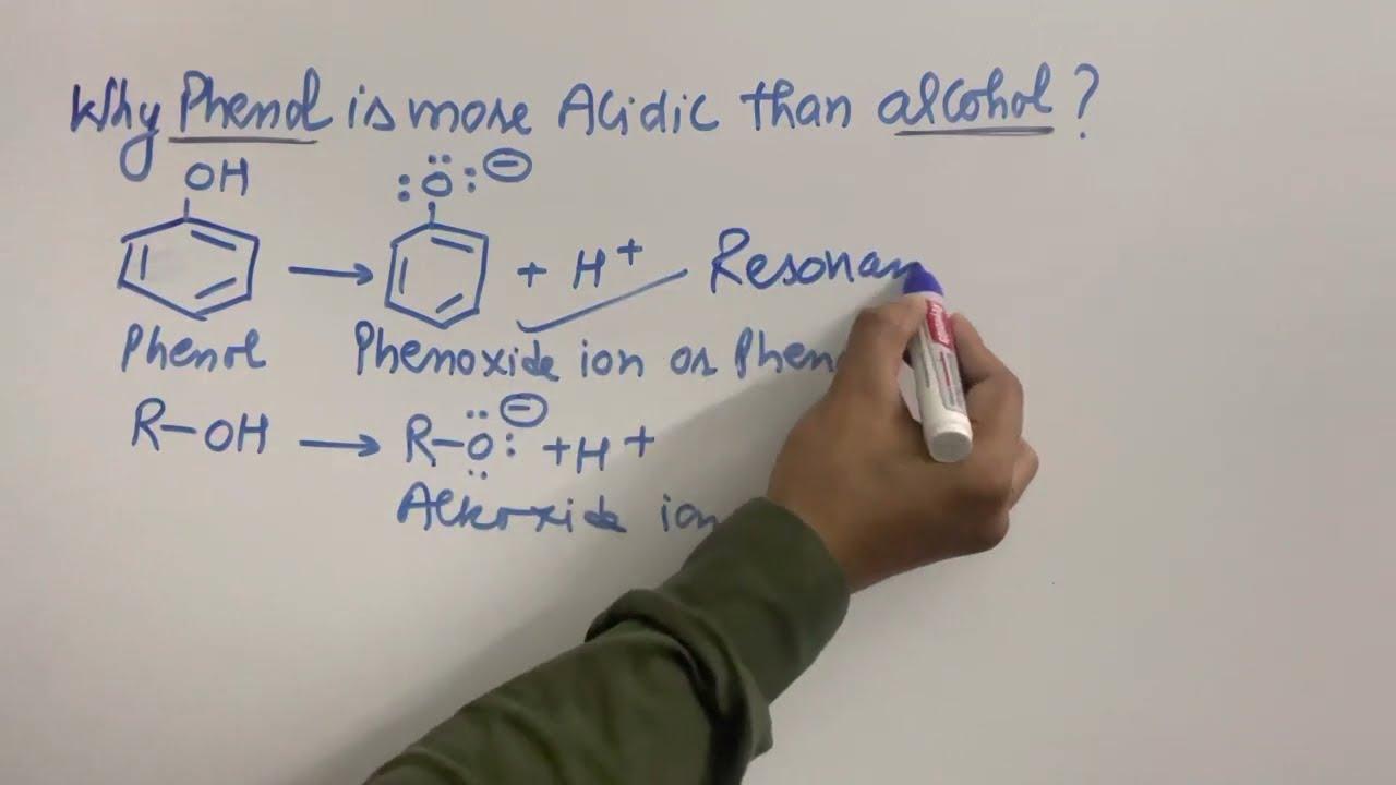 why Phenol is More acidic than alcohol ? फिनोल अल्कोहल से ज्यादा एसिडिक क्यों है?