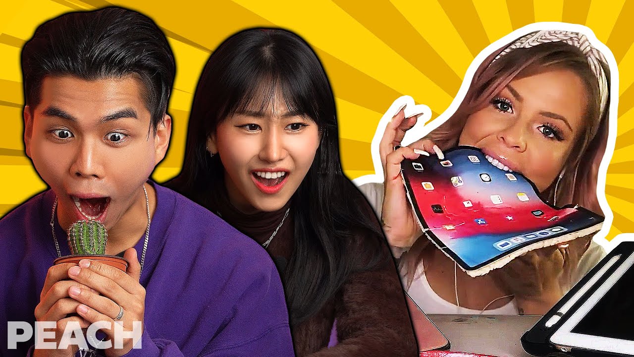 Koreans React to Mukbang Food that has gone TOO FAR! | Peach Korea
