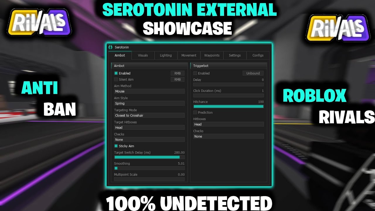 *NEW* Serotonin External on Roblox Rivals Menu Showcase + Gameplay | 2025 Undetected External