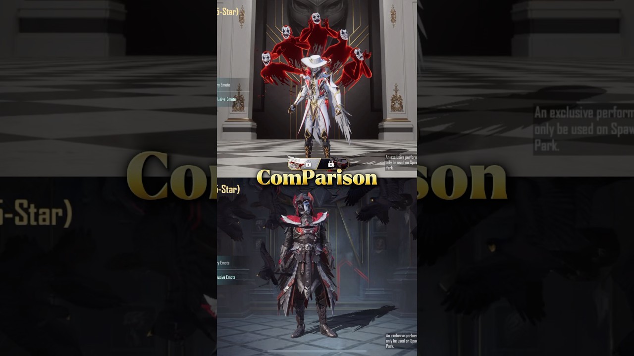 🃏Arcane Jester X-Suit vs 🩸Blood Raven X -Suit Comparison #pubg #bgmi #crateopening