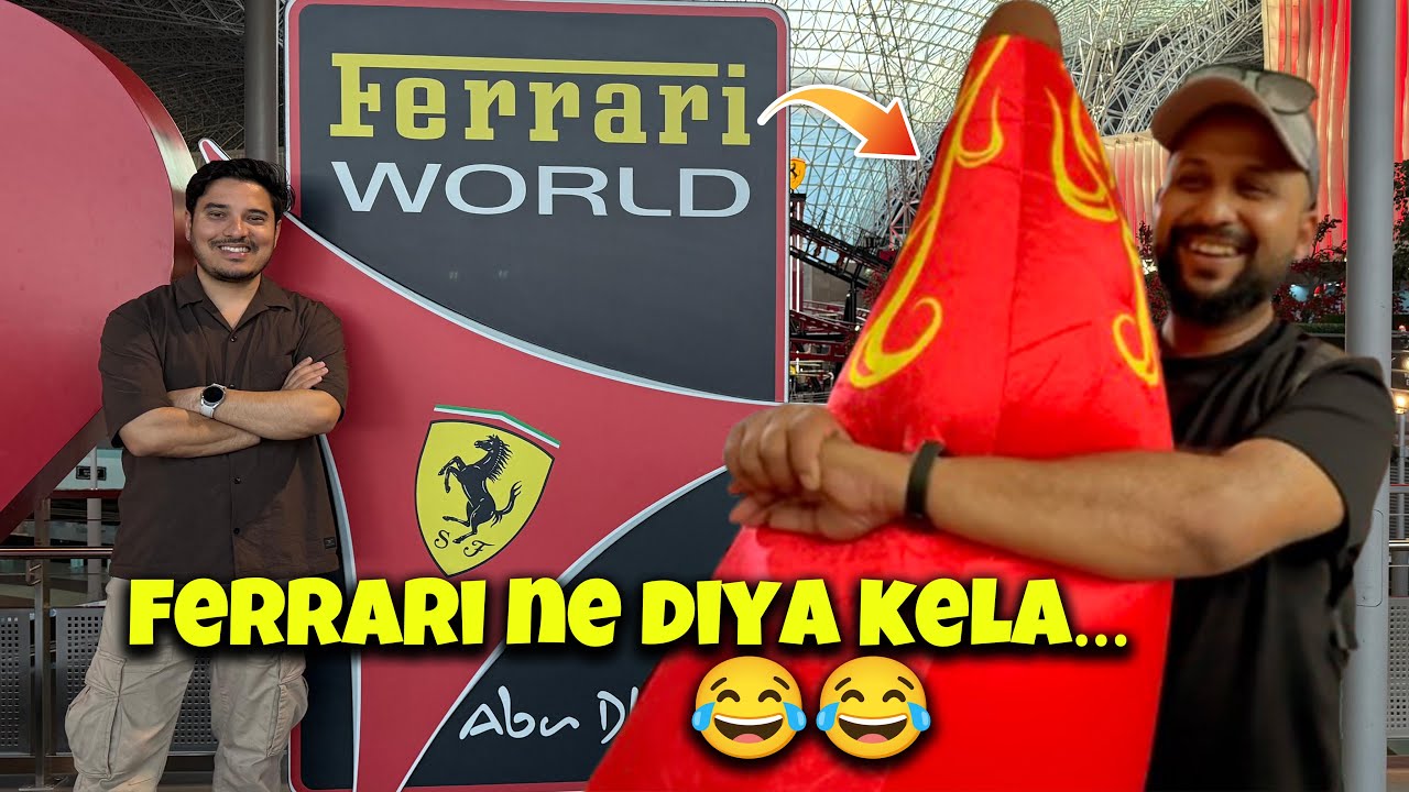 WON banana🍌 in FERRARI WORLD...😂😂 @THE HIMALAYAN HUSKY