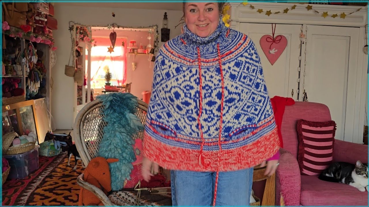 Episode 84 / UK / Alpine Bloom sweater / Rosie Yoke Sweater / knitting art / pets