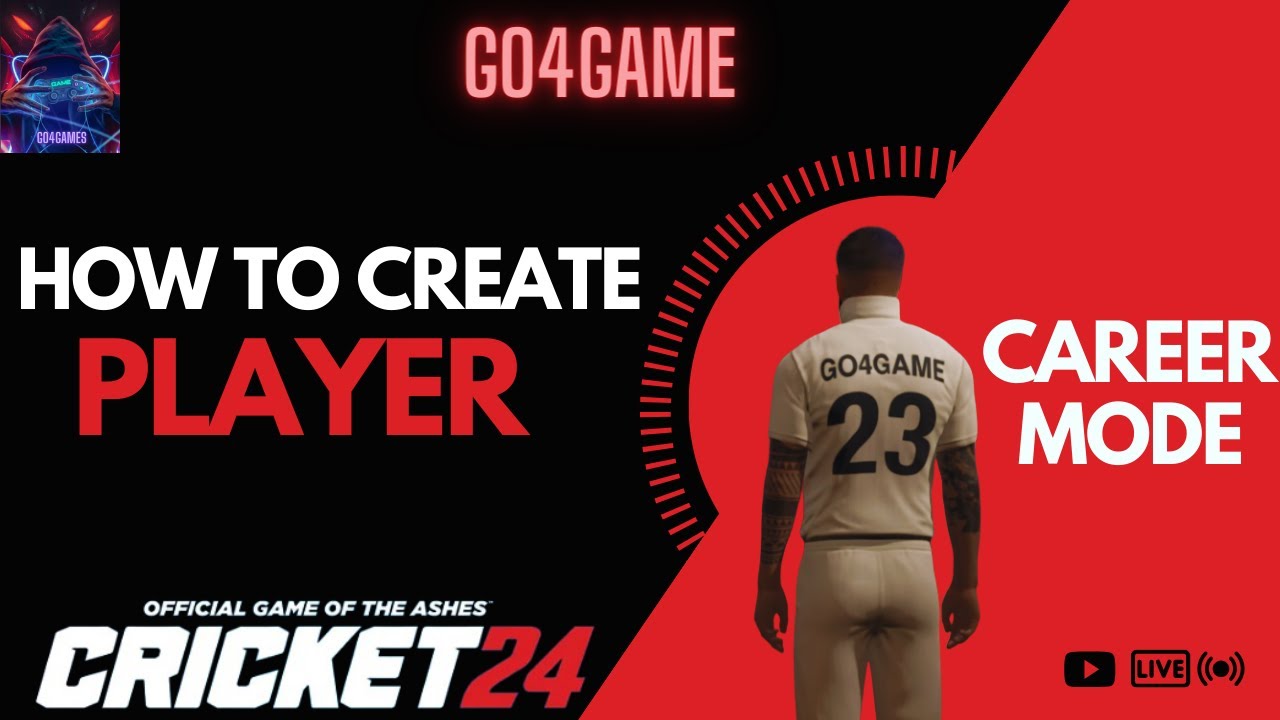 HOW TO CREATE A PLAYER IN CAREER MODE IN CRICKET 24 || CRICKET 24 || GAMEPLAY