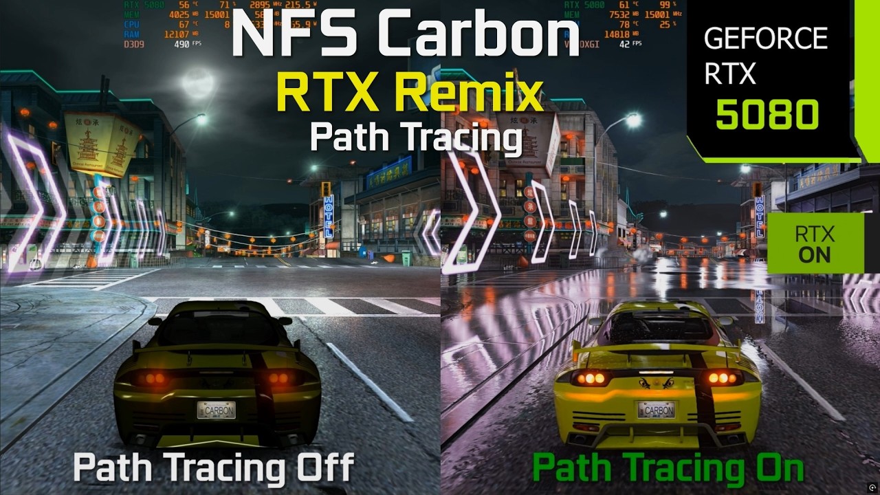 Need for Speed Carbon Path Tracing with RTX Remix - One of the Most Impressive RTX Remix Mods