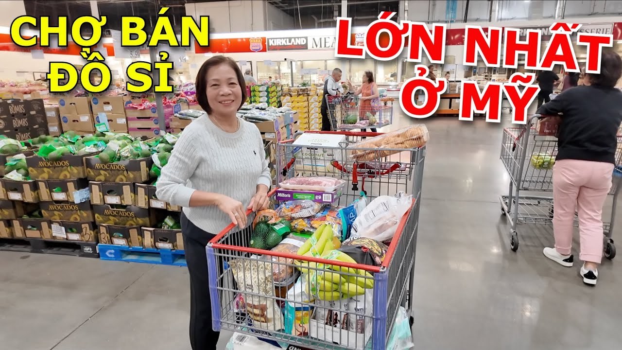 DẪN MẸ ĐI CHỢ BÁN ĐỒ SỈ CHẤT LƯỢNG LỚN NHẤT Ở MỸ & XE ĐỒ GẦN $500 MUA ĐƯỢC GÌ Ở MỸ