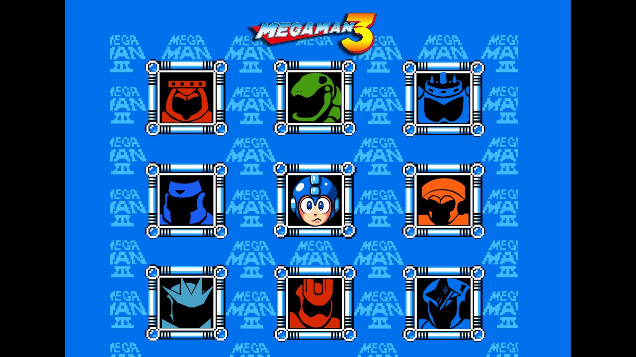 MEGAMAN 3 ROBOTS MASTER FANART Stage Select REMIX