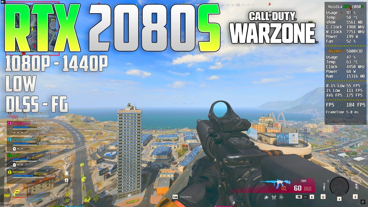 RTX 2080 Super Warzone | 1080p - 1440p | Low | DLSS & FG