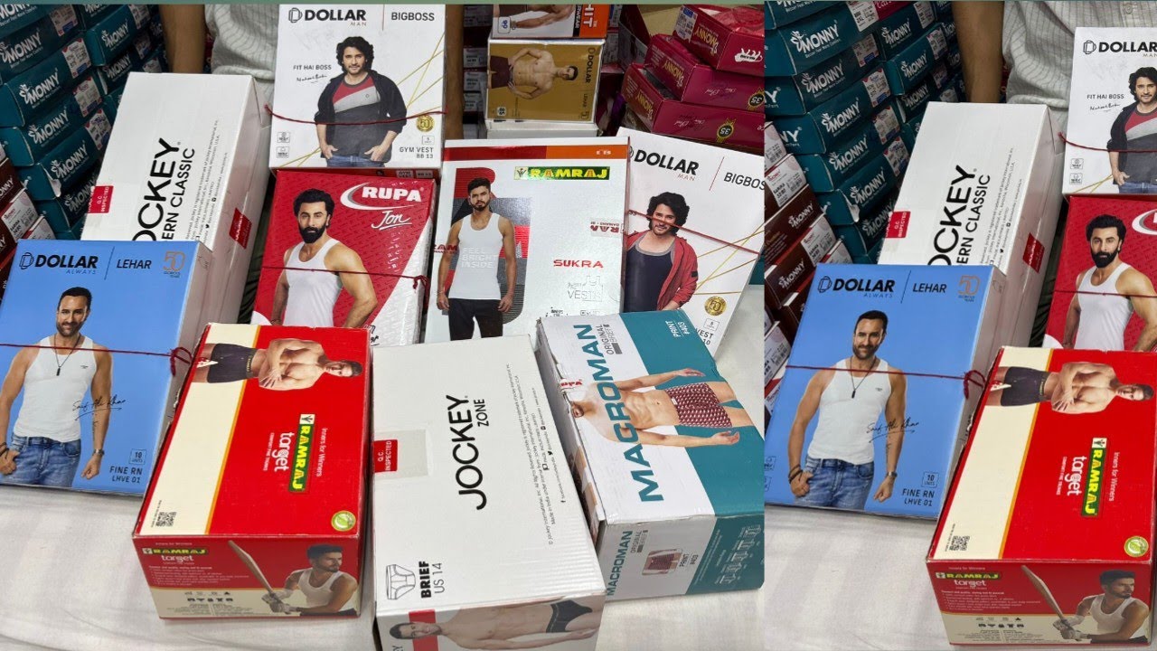 Chickpet Bangalore Wholesale Shop 26Rs Only/Mens Jockey,Ramraj,VIP Branded Inners,Banians/Shopping