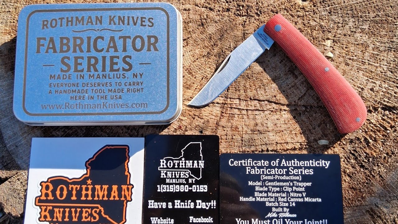 ROTHMAN KNIVES FABRICATOR SERIES (Gentleman's trapper)!