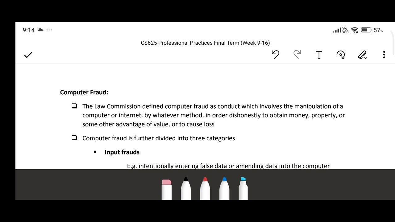 CS625 | Week 10| Professional Practices | Computer misuse and criminal law