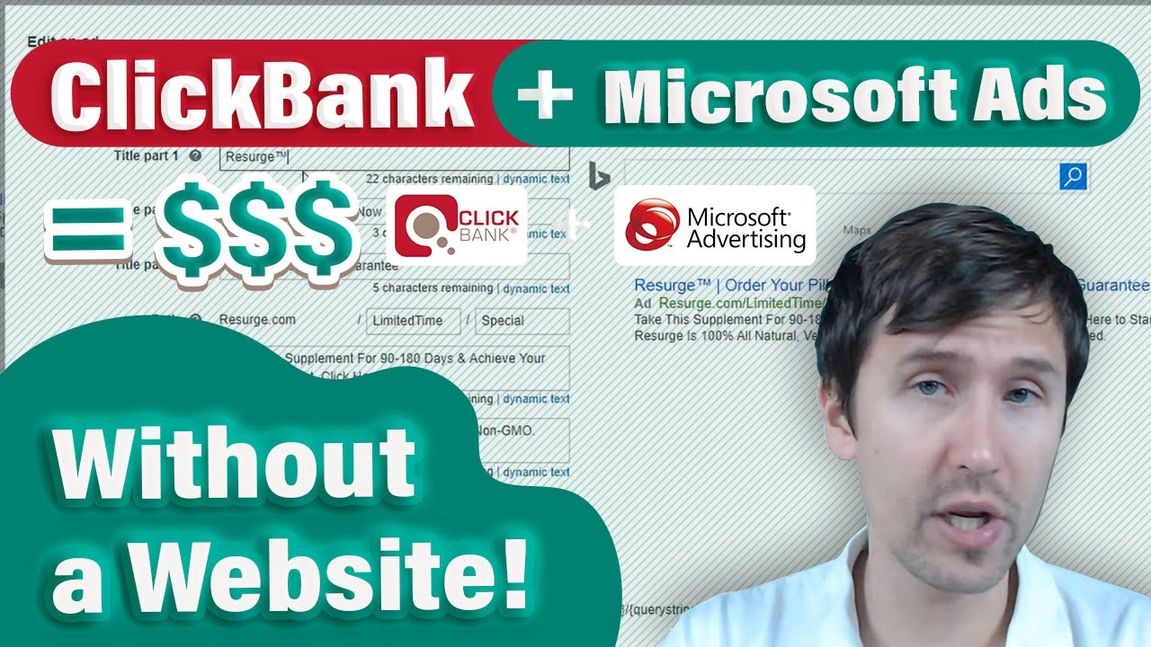 How to Promote ClickBank Offers on Microsoft (Bing) Ads - Without a Website (2020)!