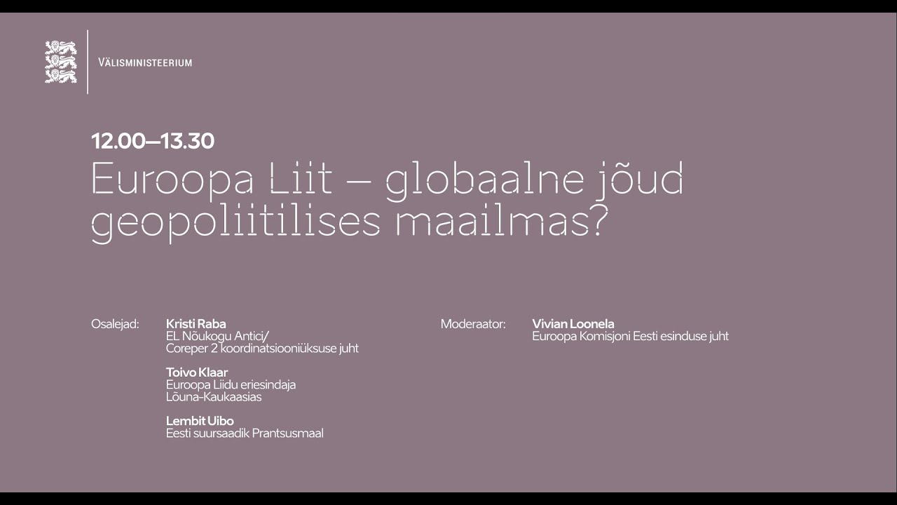 Euroopa Liit &ndash; globaalne j&otilde;ud geopoliitilises maailmas?