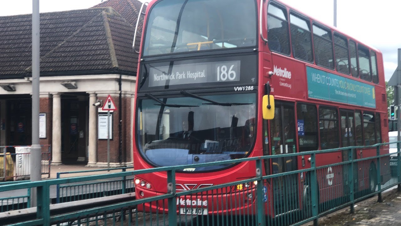 Journey on Bus 186 Wright Gemini 2 Volvo B9TL VW1288 (LK12AOY) Metroline