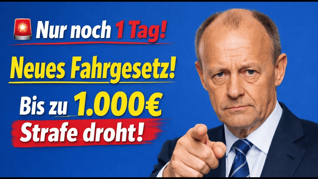 🚨 Achtung! Neues Fahrgesetz ab Morgen – Bußgelder bis 1.000€!