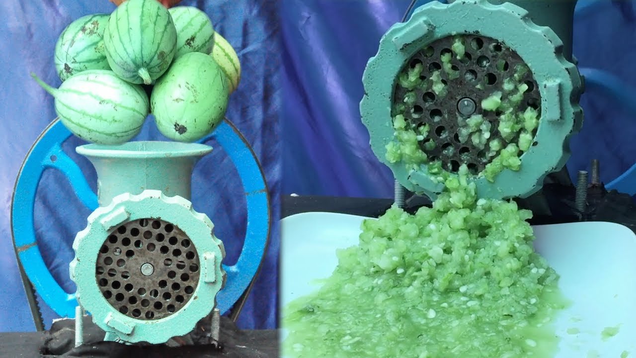 Watermelon Vs Meat Grinder, ASMR Grinding, Life, How to Grinder Watermelon