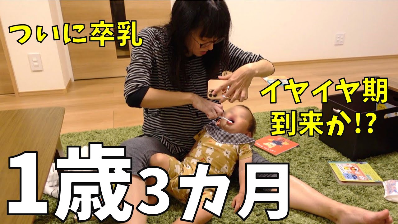 【1歳3カ月リアル育児ルーティン】ついに卒乳！イヤイヤ期到来か!?｜平日子育て1日密着