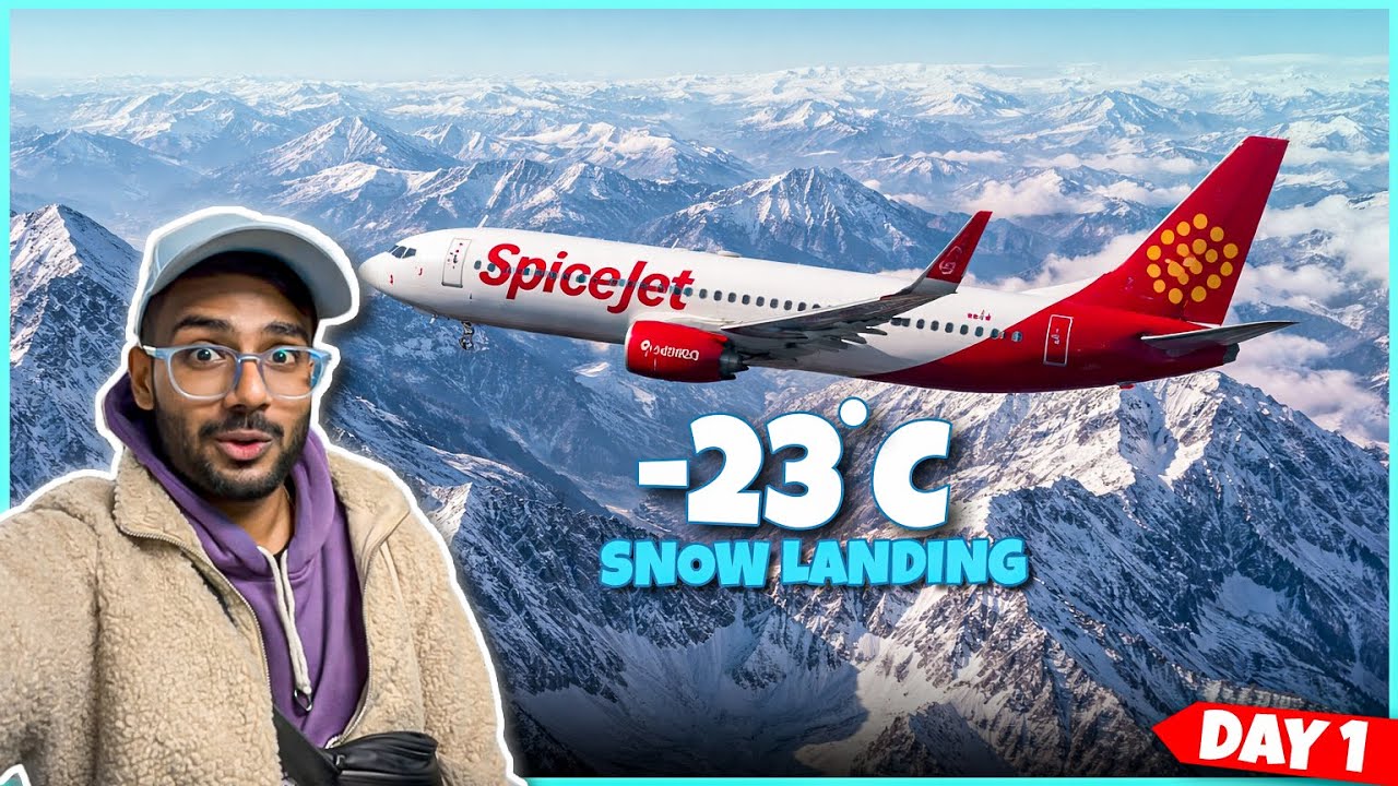 First Time🥶Flying to Ladakh🏔️in Winter❄️| Delhi to Leh Ep - 1❤️
