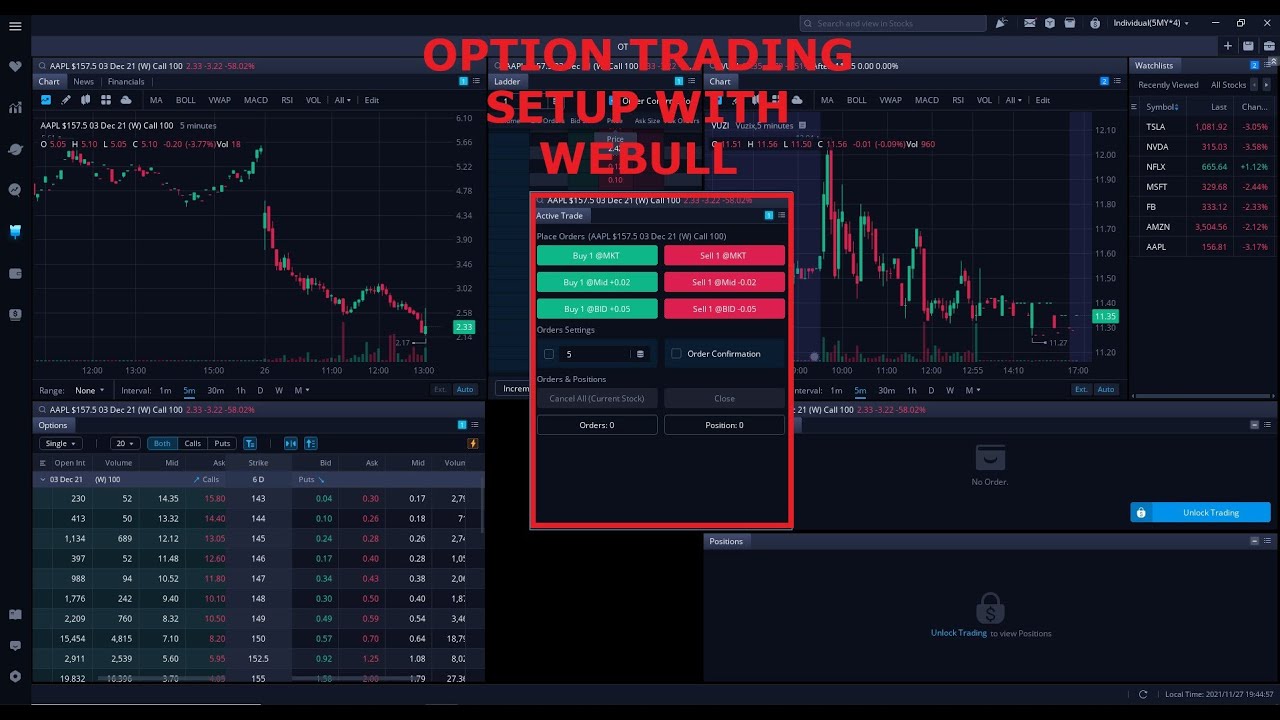 HOW TO SETUP WEBULL FOR OPTIONS TRADING