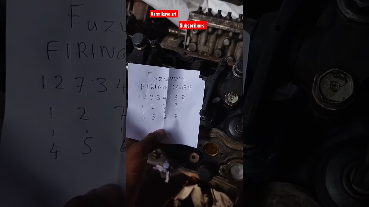 8DC9 Fuso engine Firing order view  shots subscribers කරගෙන යන්න