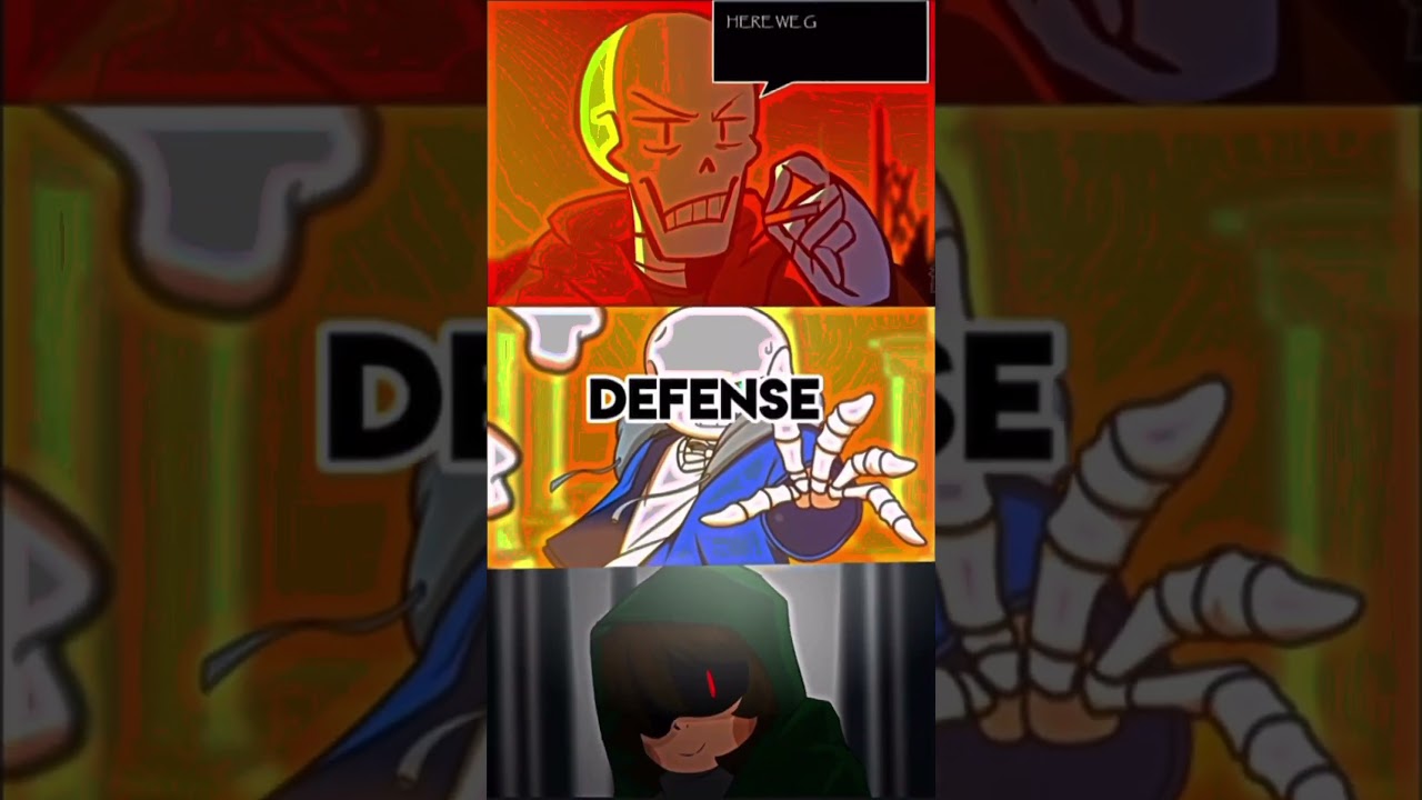 Sans Vs Swap Paps Vs SsChara | Bad Time Trio Battle | #shorts #whoisstrongest